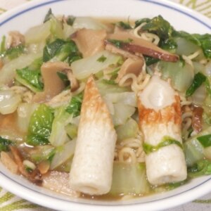 白菜・ちくわ・椎茸入り☆みそラーメン